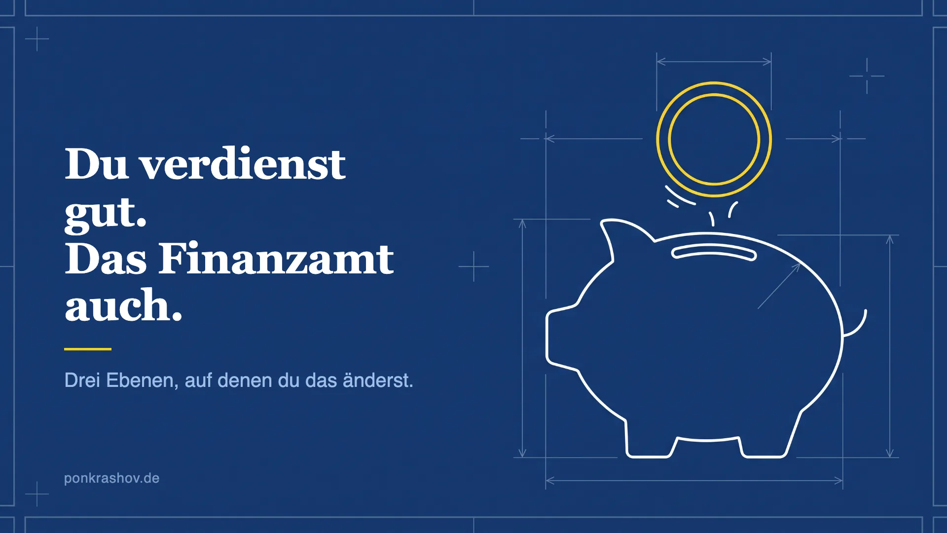 Technische Zeichnung von drei unterschiedlich langen Balken übereinander, der unterste und längste Balken ist gelb markiert